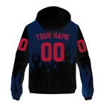 custom washington capitals flame trim blue black windbreaker jacket best selling
