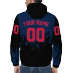 custom washington capitals flame trim blue black windbreaker jacket best selling