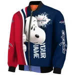 custom washington capitals snoopy head blue bomber jacket best selling