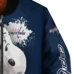 custom washington capitals snoopy head blue bomber jacket best selling