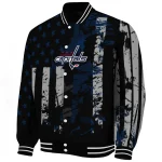 custom washington capitals star stripes blue black varsity jacket best selling