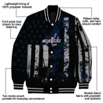 custom washington capitals star stripes blue black varsity jacket best selling