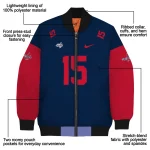 custom washington capitals team patch blue bomber jacket best selling
