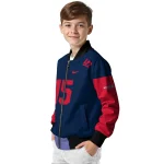 custom washington capitals team patch blue bomber jacket best selling