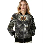 custom washington commanders camouflage skull camouflage bomber jacket best selling