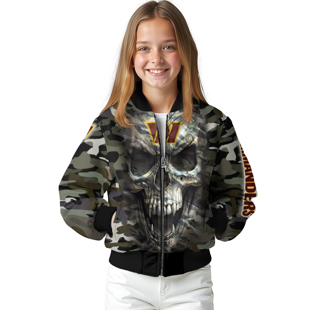 custom washington commanders camouflage skull camouflage bomber jacket top rated custom washington commanders camouflage skull camouflage bomber jacket top rated