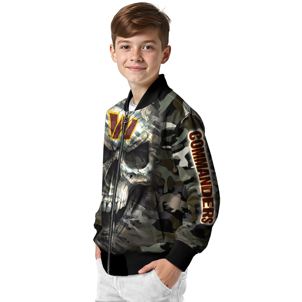 custom washington commanders camouflage skull camouflage bomber jacket trendy custom washington commanders camouflage skull camouflage bomber jacket trendy