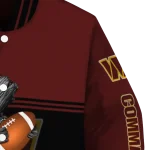 custom washington commanders groot football burgundy black varsity jacket best selling