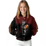 custom washington commanders groot football burgundy black varsity jacket best selling
