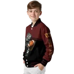 custom washington commanders groot football burgundy black varsity jacket best selling