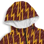 custom washington commanders lightning strike grid burgundy windbreaker jacket best selling