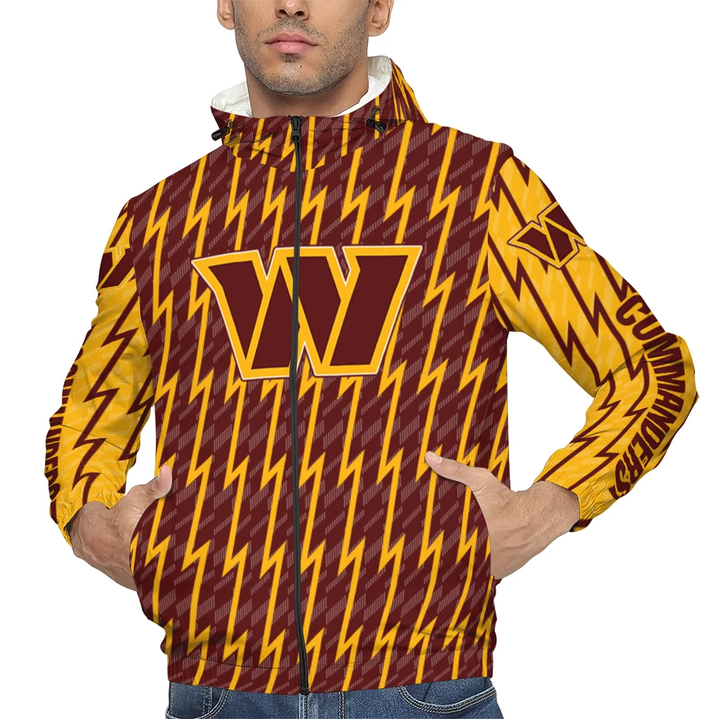 custom washington commanders lightning strike grid burgundy windbreaker jacket top rated custom washington commanders lightning strike grid burgundy windbreaker jacket top rated
