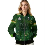 custom washington commanders shamrock vortex green bomber jacket best selling