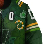 custom washington commanders shamrock vortex green bomber jacket best selling