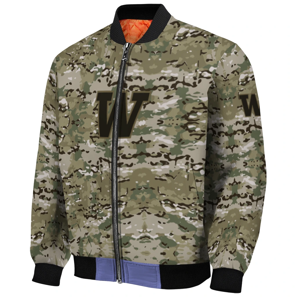 custom washington huskies camouflage abstract camouflage bomber jacket fashion forward custom washington huskies camouflage abstract camouflage bomber jacket fashion forward