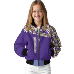 custom washington huskies camouflage splash purple bomber jacket best selling