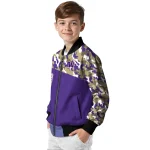 custom washington huskies camouflage splash purple bomber jacket best selling
