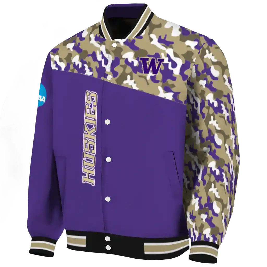 custom washington huskies camouflage splash purple varsity jacket best selling custom washington huskies camouflage splash purple varsity jacket best selling