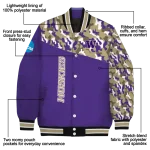 custom washington huskies camouflage splash purple varsity jacket best selling