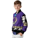 custom washington huskies circle skull purple black bomber jacket best selling
