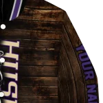 custom washington huskies flag wood brown varsity jacket best selling
