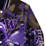 custom washington huskies skull horde purple varsity jacket best selling
