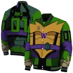 custom washington huskies turtle armor varsity jacket best selling