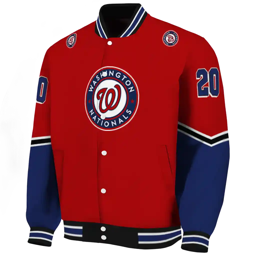 custom washington nationals chevron style red varsity jacket best selling custom washington nationals chevron style red varsity jacket best selling