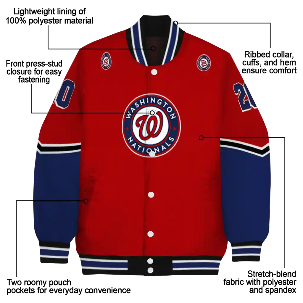 custom washington nationals chevron style red varsity jacket new arrival custom washington nationals chevron style red varsity jacket new arrival