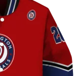 custom washington nationals chevron style red varsity jacket best selling
