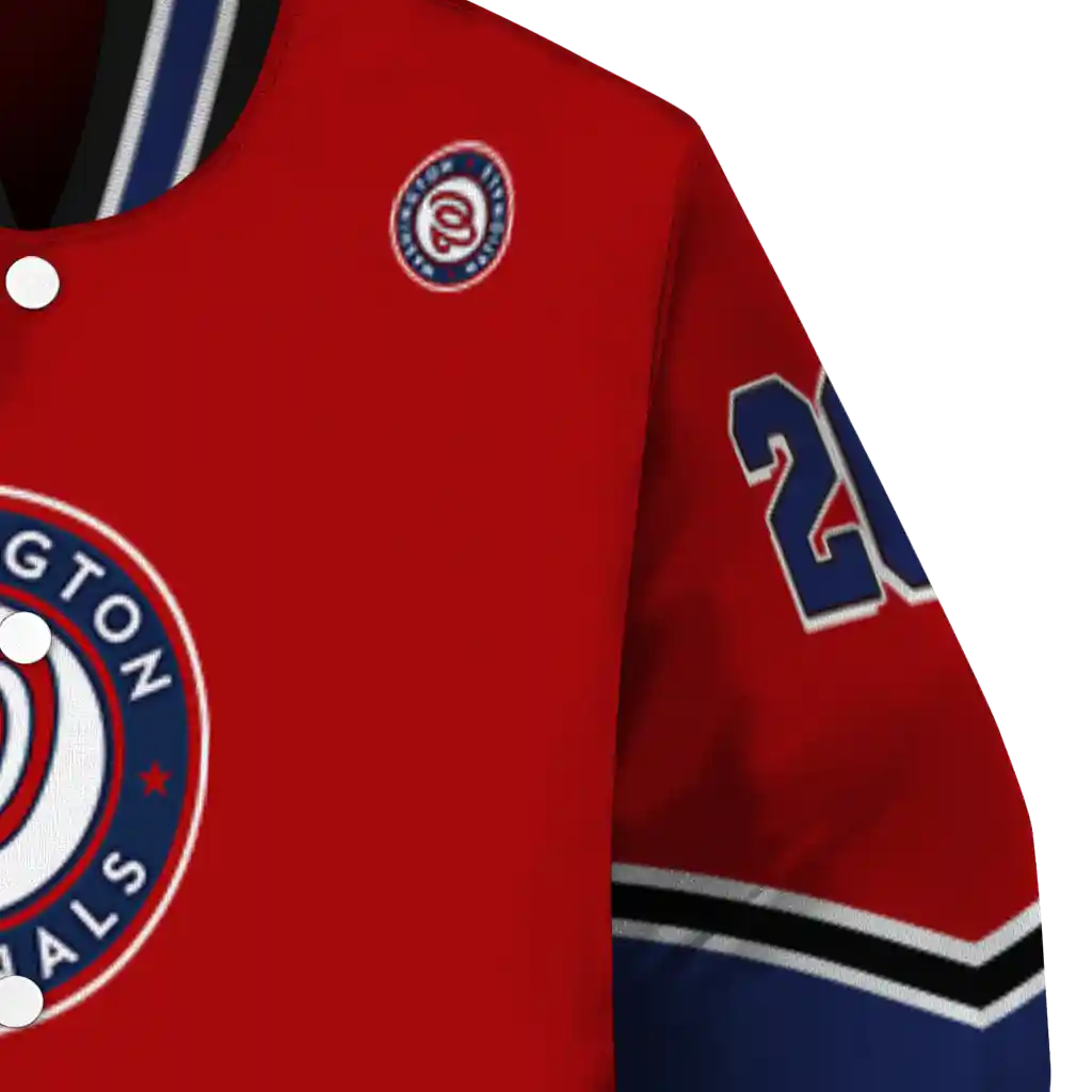 custom washington nationals chevron style red varsity jacket premium grade custom washington nationals chevron style red varsity jacket premium grade