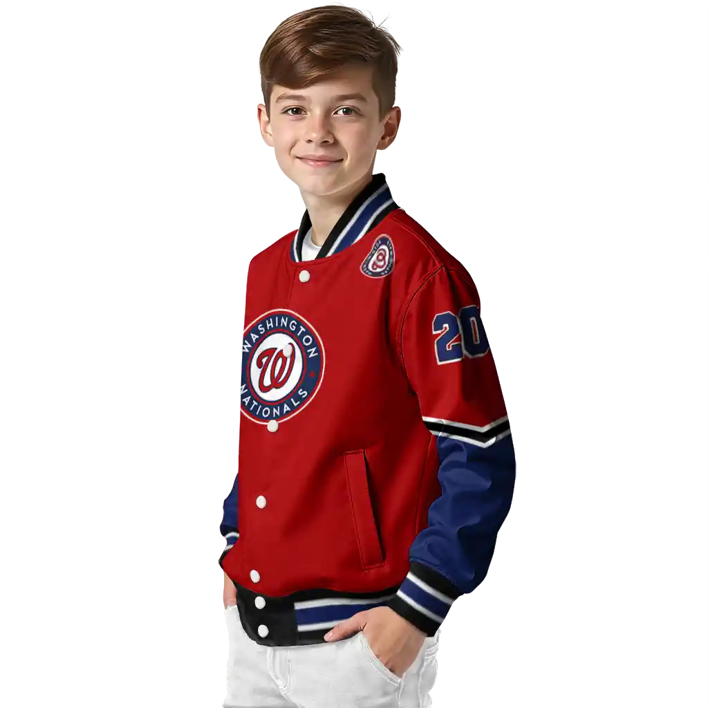 custom washington nationals chevron style red varsity jacket trendy custom washington nationals chevron style red varsity jacket trendy