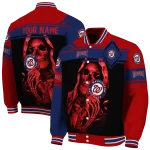 custom washington nationals reaper hands red black varsity jacket best selling