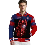 custom washington nationals reaper hands red black varsity jacket best selling