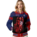 custom washington nationals reaper hands red black varsity jacket best selling