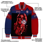 custom washington nationals reaper hands red black varsity jacket best selling