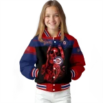 custom washington nationals reaper hands red black varsity jacket best selling
