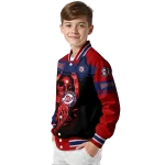custom washington nationals reaper hands red black varsity jacket best selling