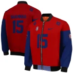 custom washington nationals team patch red bomber jacket best selling