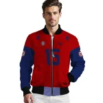 custom washington nationals team patch red bomber jacket best selling