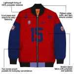custom washington nationals team patch red bomber jacket best selling
