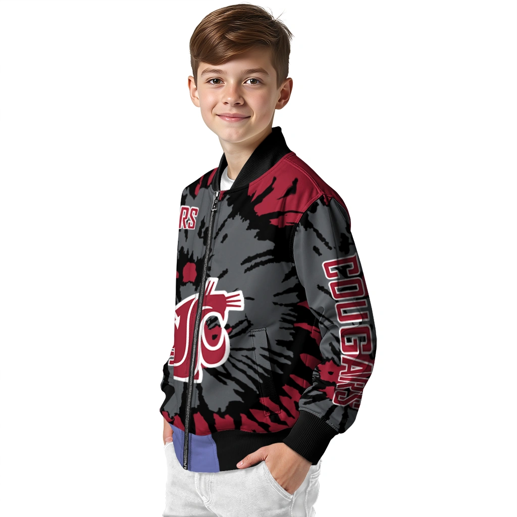 custom washington state cougars burst splatter crimson bomber jacket trendy custom washington state cougars burst splatter crimson bomber jacket trendy