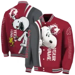 custom washington state cougars snoopy head crimson varsity jacket best selling