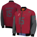 custom washington state cougars team patch crimson bomber jacket best selling