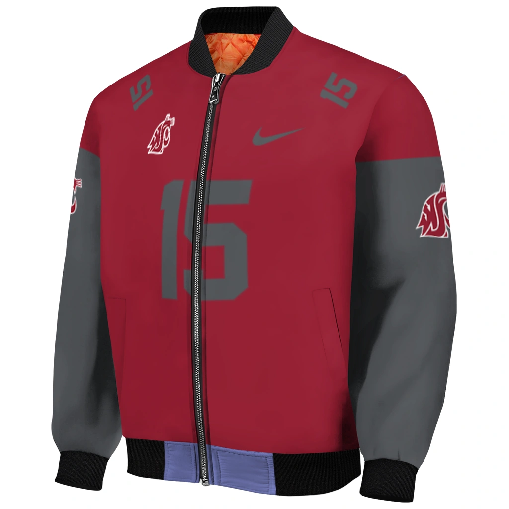 custom washington state cougars team patch crimson bomber jacket fashion forward custom washington state cougars team patch crimson bomber jacket fashion forward