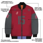 custom washington state cougars team patch crimson bomber jacket best selling