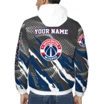 custom washington wizards claw mesh blue gray windbreaker jacket best selling