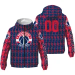 custom washington wizards lightning strike grid blue windbreaker jacket best selling