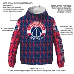 custom washington wizards lightning strike grid blue windbreaker jacket best selling