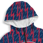 custom washington wizards lightning strike grid blue windbreaker jacket best selling